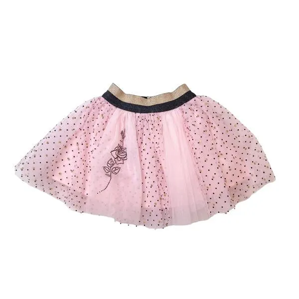 Rose Dot Mesh Tutu Skirt