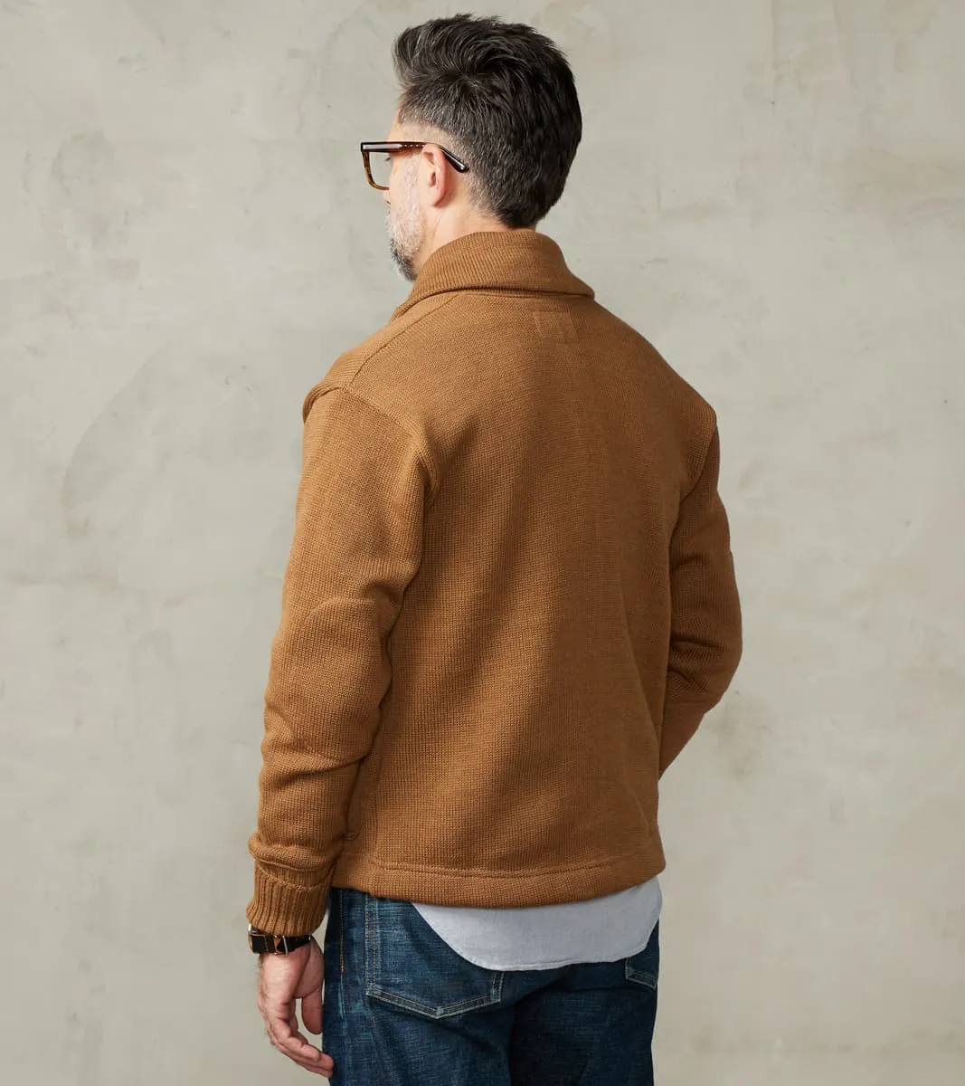 Shawl Cardigan - Dark Tan