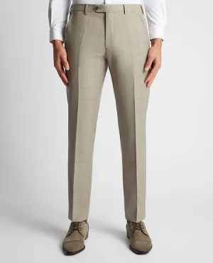 Slim leg checked wool rich mix and match suit trouser