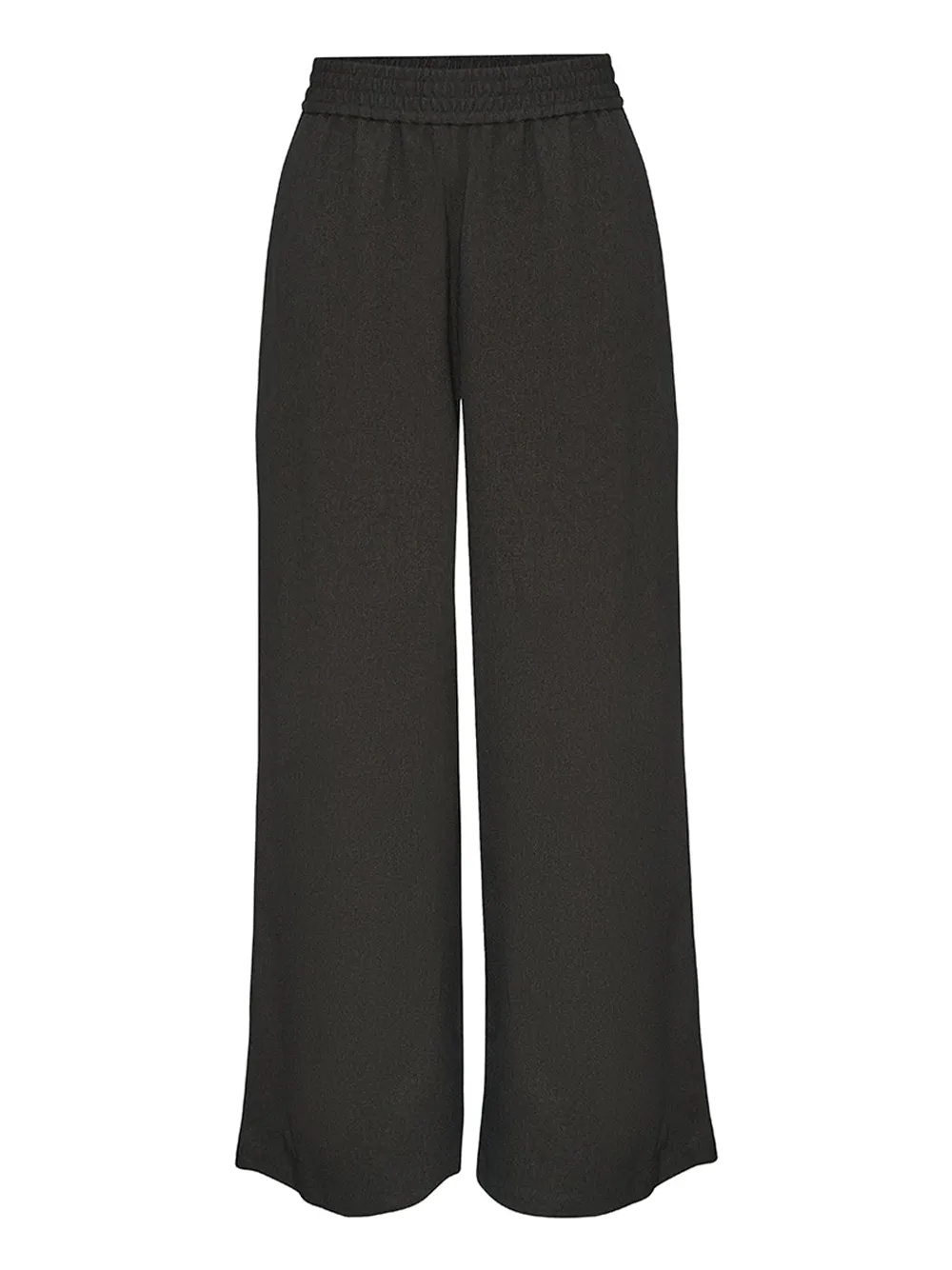 Soft Brushed Twill Pull On Wide Pants