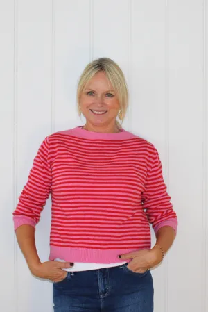 Striped Jumper| Red/Pink