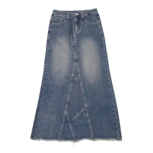 Teen Craft Denim Long Skirt