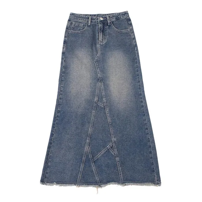 Teen Craft Denim Long Skirt