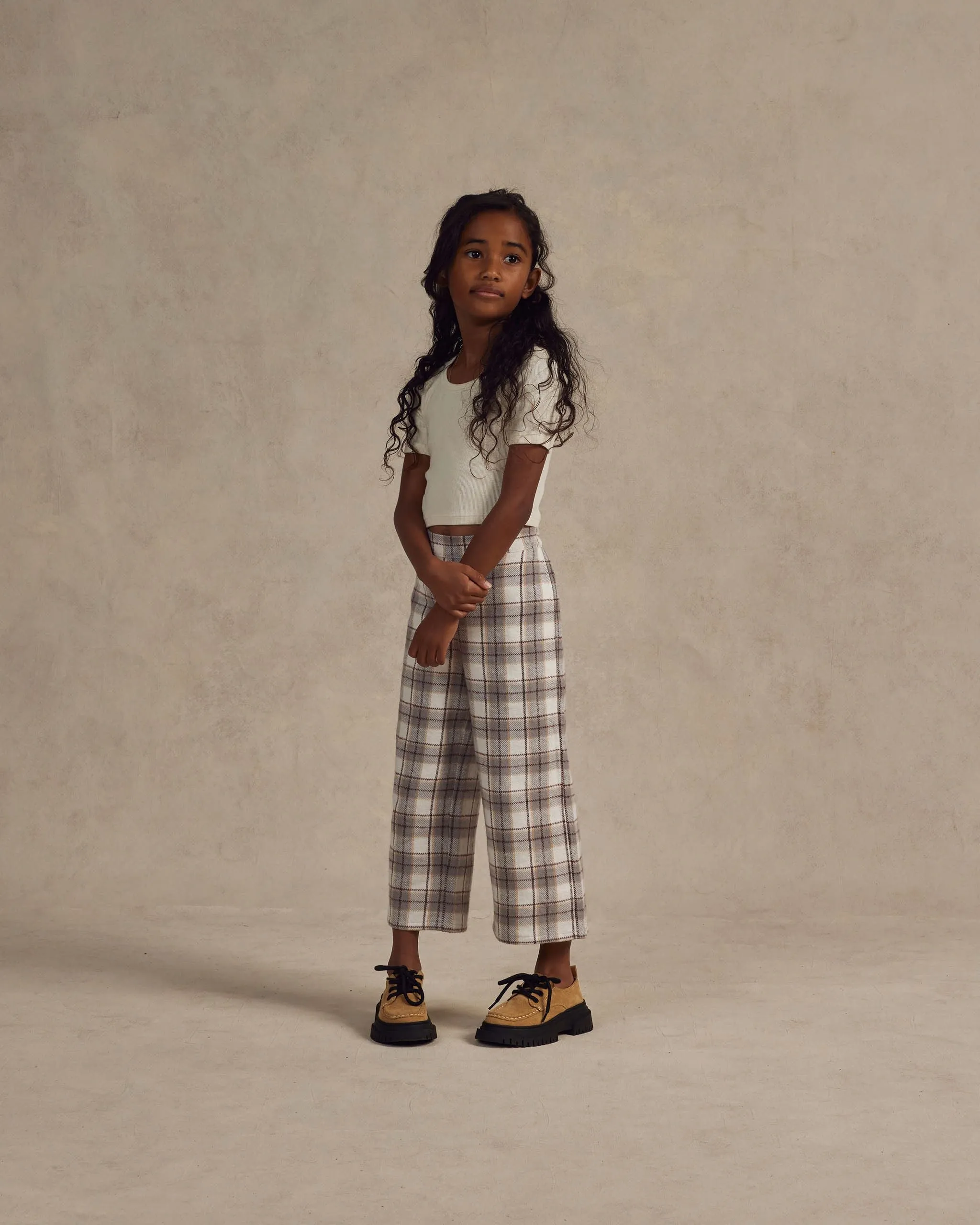 The Logan Pant by Rylee   Cru - Blue Flannel - KIDS