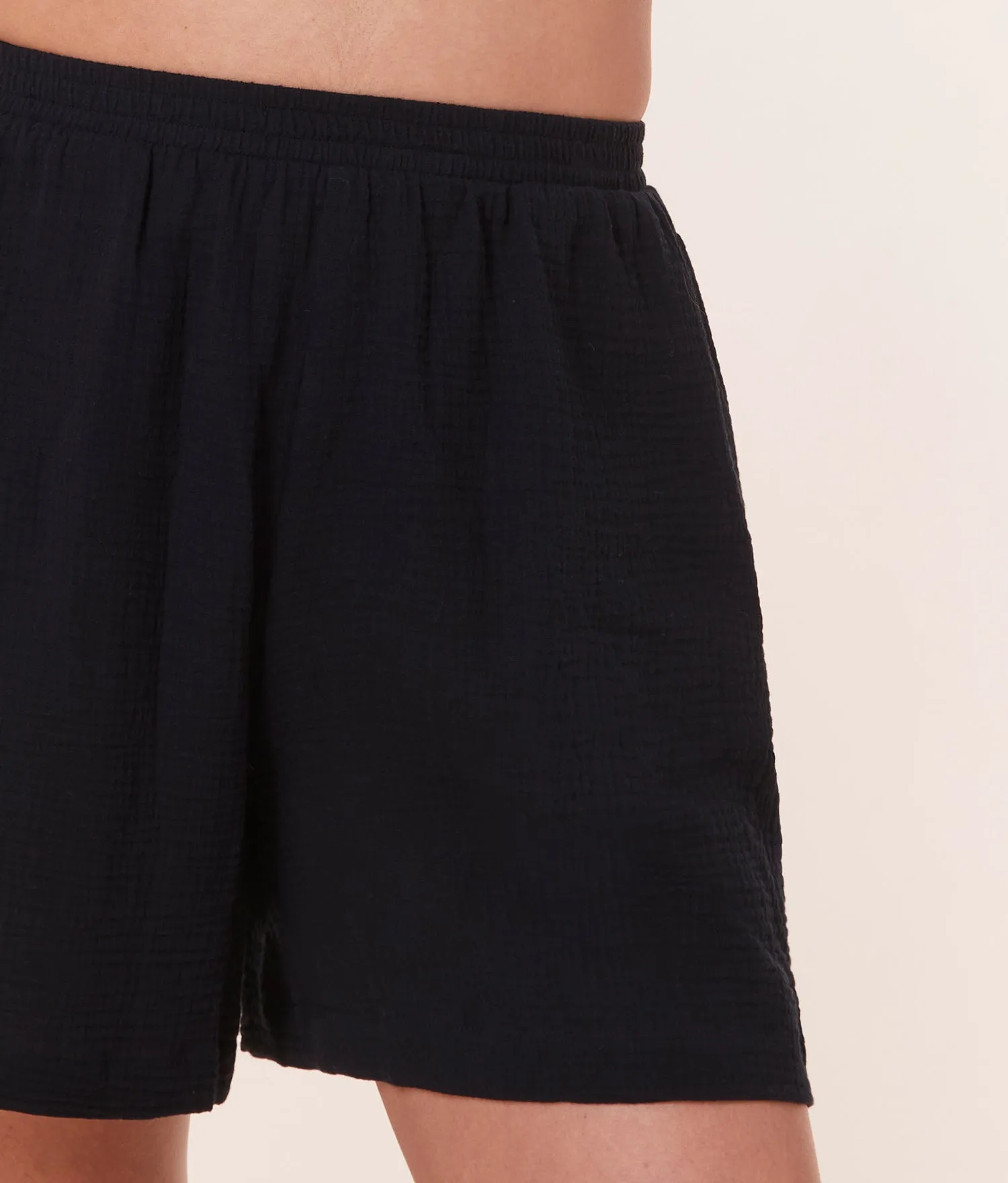 The Mullins Short - Cotton Gauze - Black