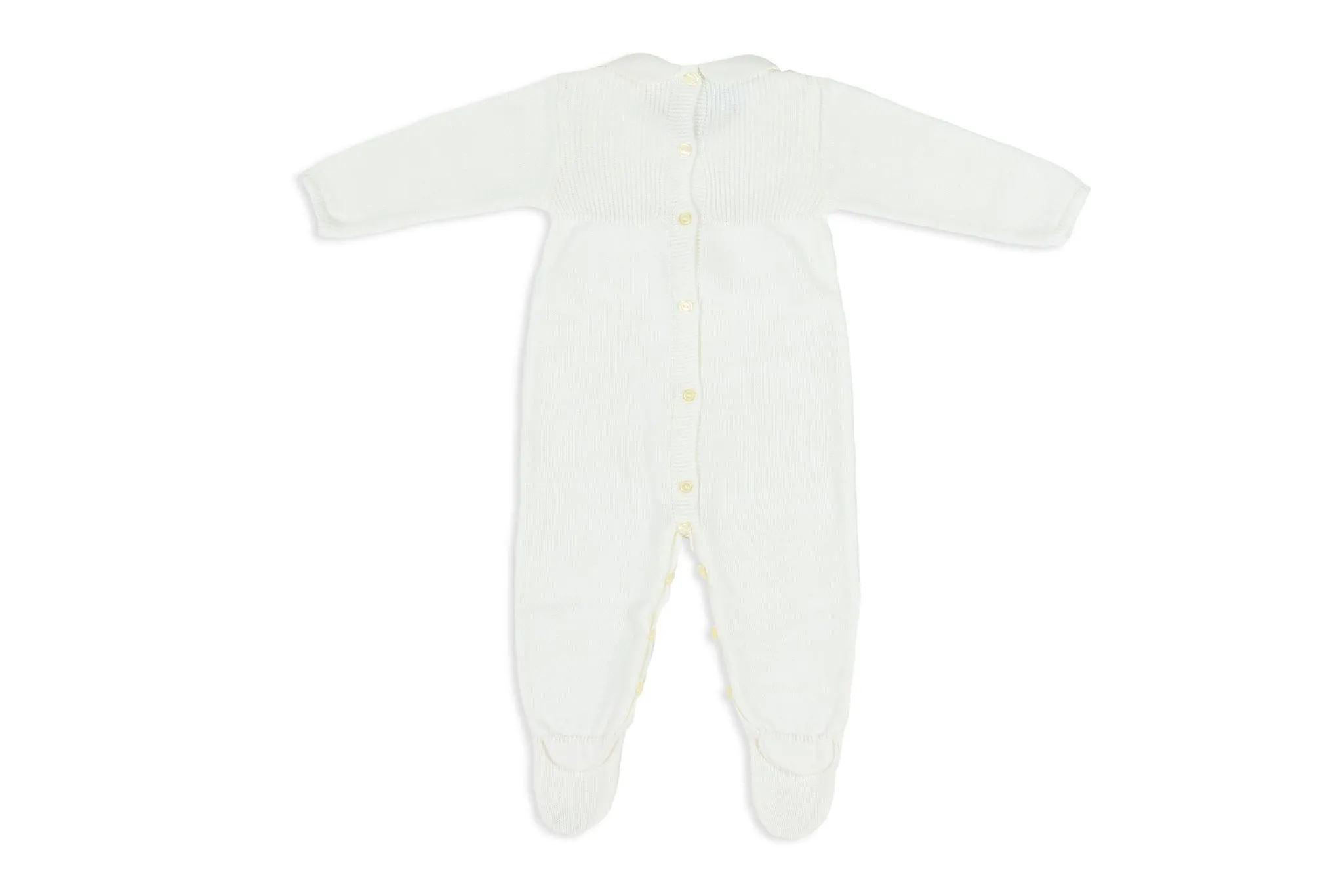 Unisex Ivory Baptismal Romper