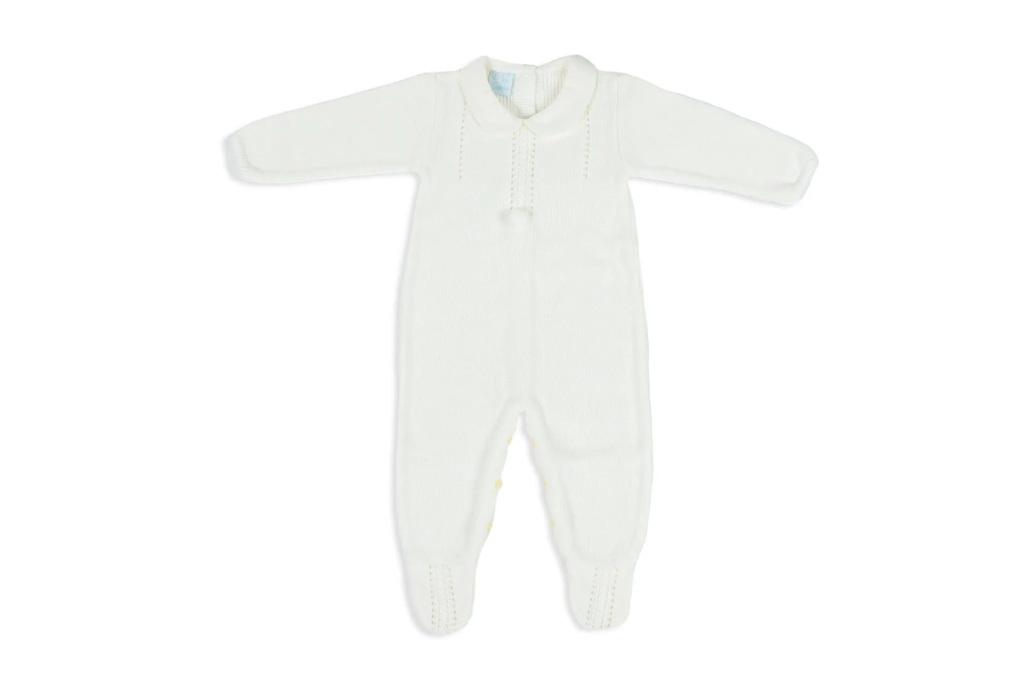 Unisex Ivory Baptismal Romper