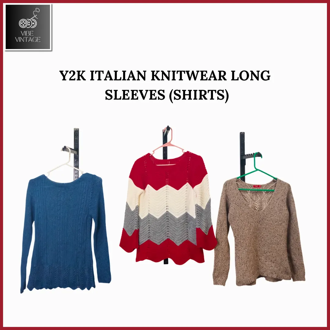 Y2K ITALIAN KNITWEAR LONG SLEEVES (SHIRTS) - 09 PCS